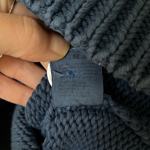 Babaa no16 cotton cardigan deep water dark Blue Women's Sweater - OS - Picture 10 of 15